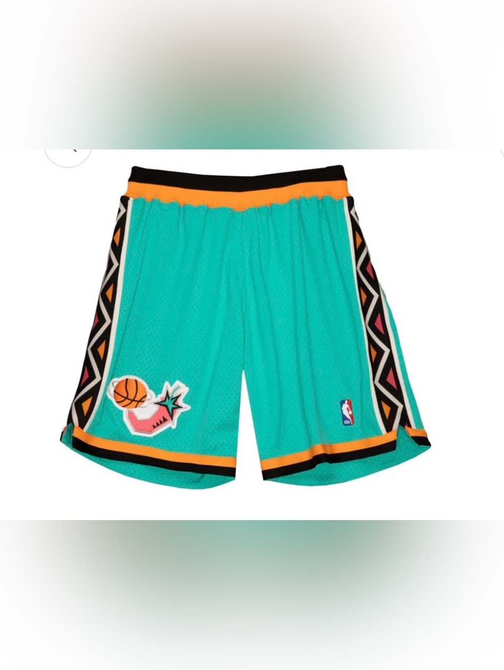 1996 NBA All Star Game Mitchell Ness Authentic Mesh Shorts Teal Men’s